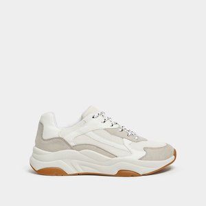 White Chunky Sole Sneakers